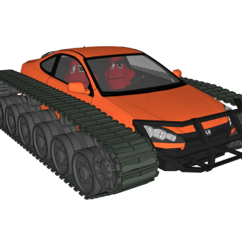 超精细汽车模型 改装车 tank